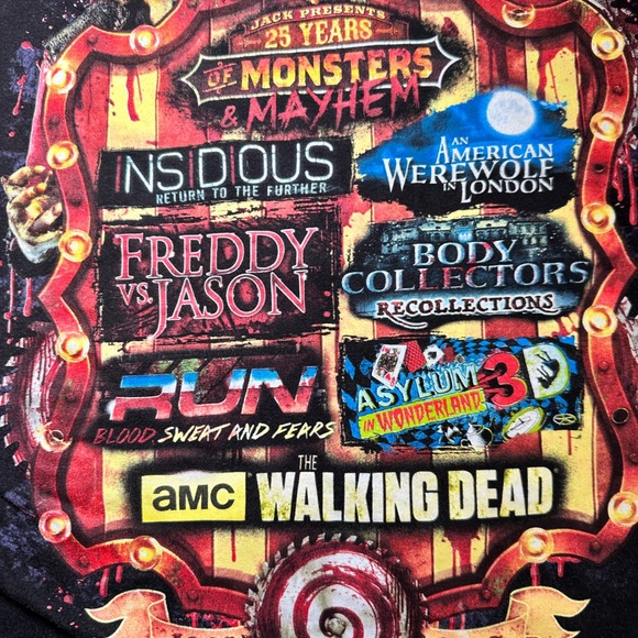 Universal Studios Halloween Horror Nights 25 "All Jack'd Up" 2015 Graphic XS - Picture 11 of 11